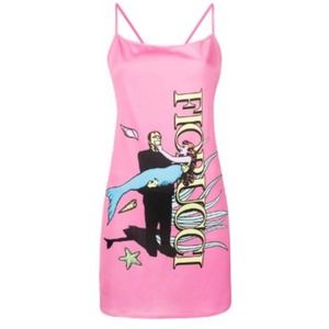 NEW Fiorucci Frankenstein Mermaid Slip Dress - Pink, L
